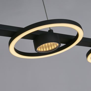 Searchlight Space - hanglamp - 120 x 120 cm - 36W LED incl. - zwart