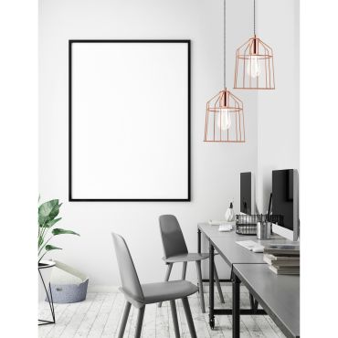 Nova Luce Peppino - hanglamp - Ø 19 x 120 cm - koper