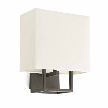 Faro Vesper - wandverlichting met schakelaar - 22 x 15 x 26,5 cm - bruin en beige