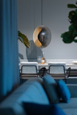 ETH Woody - hanglamp - Ø 43,5 x 200 cm - bruin en zwart