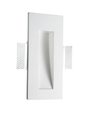 Nova Luce Cirocco - inbouw wandverlichting - 24 x 11 cm - wit gips