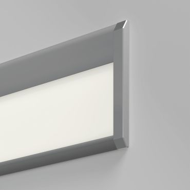 KLUS Obit - inbouw wand ledprofiel - 8 cm hoogte - geanodiseerd zilver