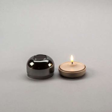 Konstsmide - decoratieve kaars op batterijen - Ø 8,5 x 7,5 cm - beige