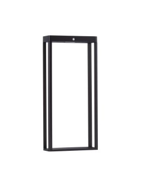 Nova Luce Berni - tuinpaal met sensor op zonne-energie - 23 x 50 x 8,6 cm - 2W LED incl. - IP65 - donker antraciet