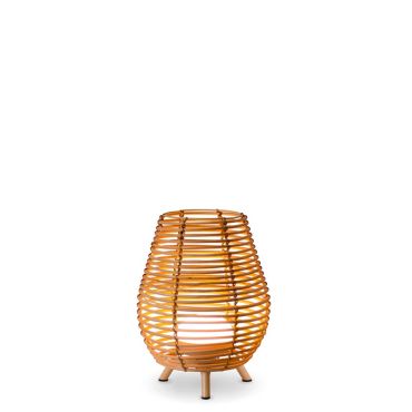 SHOWROOMMODEL - New Garden Bossa 30 -  tafellamp met draagbare oplaadbare lichtbron en afstandsbediening - Ø 22,5 x 32,5cm - 9W LED incl. - IP54 - rotan
