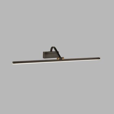 Searchlight LED Picture Lights - wandverlichting - 70 x 11 cm - 17W LED incl. - zwart geborsteld goud