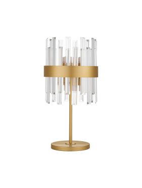 Nova Luce Crown - tafellamp - Ø 25 x 50 cm - satijn goud