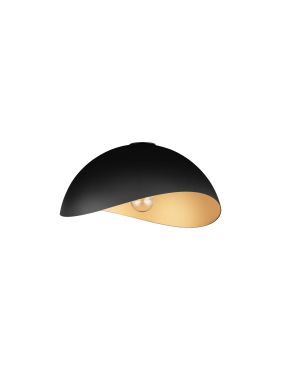 Nova Luce Opsi - plafondlamp - Ø 40 x 20 cm - zandzwart en goud