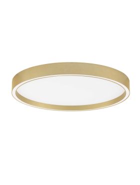 Nova Luce Istos - plafondlamp - Ø 50 x 5 cm - 38W dimbare LED incl. - geborsteld goud
