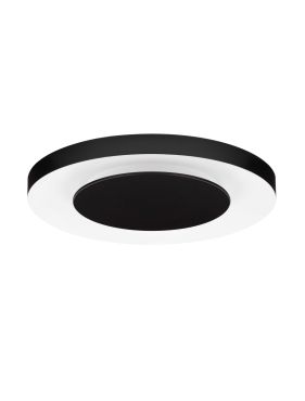 Nova Luce Pada - plafondlamp - Ø 60 x 5 cm - 37W dimbare LED incl. - zandzwart en wit