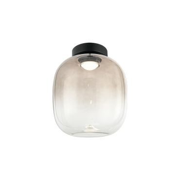 VK Lighting Iori - plafondlamp - Ø 24 x 31 cm - 8W LED incl. - zwart en rookgrijs