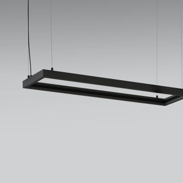 Nova Luce Sign - rechthoekig magnetisch pendel profiel - 120 x 30 x 120 cm - zwart