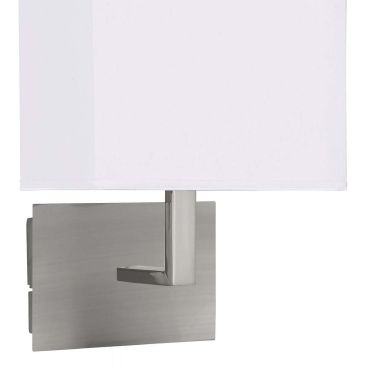 Searchlight Wall - wandverlichting met schakelaar - 20 x 25,5 cm - mat nikkel