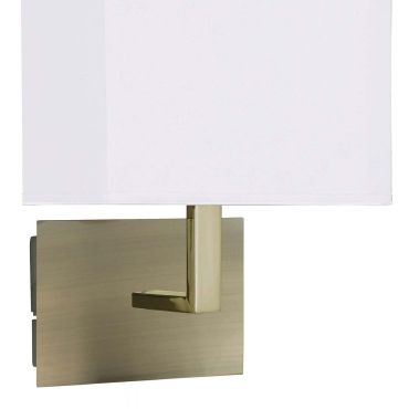 Searchlight Wall - wandverlichting met schakelaar - 20 x 25,5 cm - antiek messing