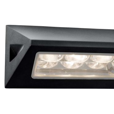 Searchlight Ashby - buiten wandverlichting - 21 x 11,4 cm - 3W LED incl. - IP44 - zwart