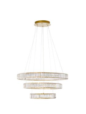 Nova Luce Aurelia - hanglamp - Ø 80 x 160 cm - 92W dimbare LED incl. - goud
