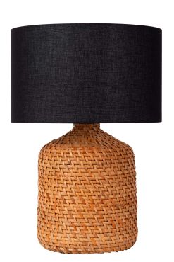 Lucide Arrah - tafellamp - Ø 35 x 50 cm - zwart en lichtbruin