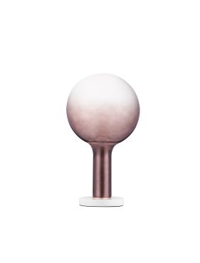 Nova Luce Nostos - tafellamp - Ø 20 x 35 cm - 3W dimbare LED incl. - bruin en goud