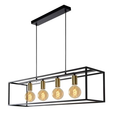 Lucide Ruben - hanglamp - 92 x 22 x 152 cm - zwart