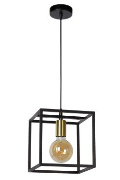 Lucide Ruben - hanglamp - 22 x 22 x 150 cm - zwart