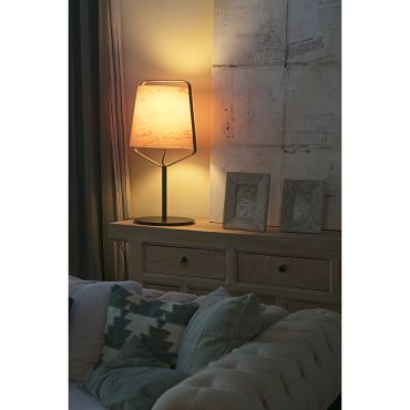 Faro Stood - tafellamp - Ø 32 x 71 cm - zwart en bruin