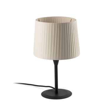 Faro Samba - tafellamp - Ø 21,5 x 44,5 cm - beige en zwart