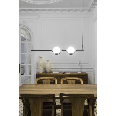 Faro Le Vita - hanglamp - 103 x 8 x 18 cm - 13W LED incl. - mat zwart