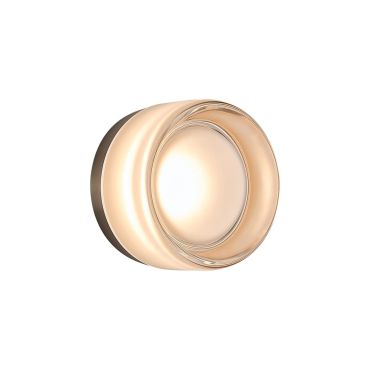 VK Lighting Glace - plafond/wandverlichting - Ø 13,5 x 8,5 cm - 5W dimbare LED incl. - transparant