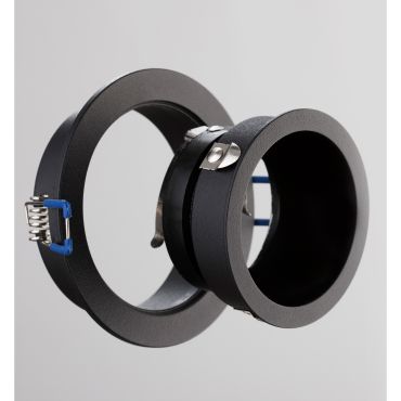 Nova Luce Take - inbouwspot - Ø 92 mm, Ø 76 mm inbouwmaat  - zandzwart