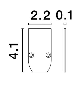 Nova Luce Ultra Slim - opbouw magnetische rail - 2 eindkappen - zwart