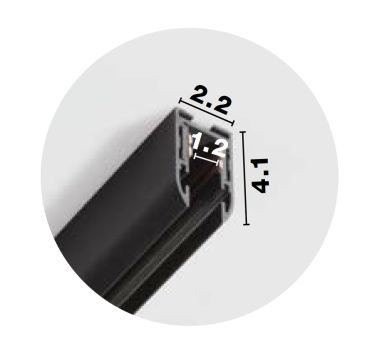 Nova Luce Ultra Slim -  opbouw magnetische rail - 100 cm - zwart