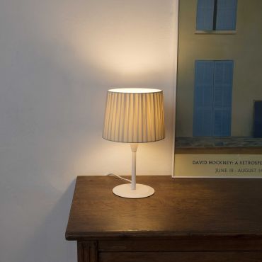 Faro Samba - tafellamp - Ø 21,5 x 44,5 cm - beige en wit