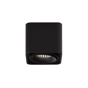 SHOWROOMMODEL - Dobac Batumi Single Head - opbouwspot 1L - 10 x 10 x 9 cm - 8W LED incl. - zwart