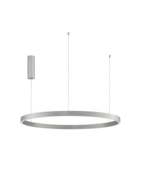 Nova Luce Elowen - hanglamp - Ø 98 x 150 cm - 106W dimbare LED incl. - zilver
