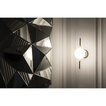 Faro Le Vita - wandverlichting - 14 x 19 x 40 cm - 6W LED incl. - glanzend goud