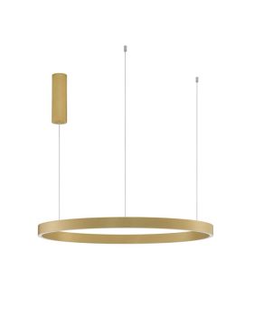 Nova Luce Elowen - hanglamp - Ø 80 x 150 cm - 77W dimbare LED incl. - goud