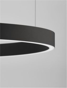 Nova Luce Elowen - hanglamp - Ø 80 x 150 cm - 77W dimbare LED incl. - zwart