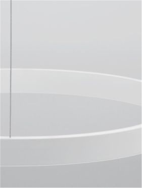 Nova Luce Elowen - hanglamp - Ø 60 x 150 cm - 60W dimbare LED incl. - wit