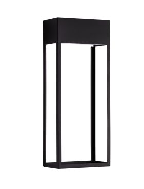 Nova Luce Moby - buiten wandverlichting - 16 x 40 x 9 cm - 20W LED incl. - IP65 - zandzwart