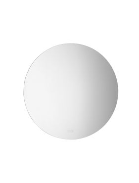 Nova Luce Dab - spiegel met verlichting - Ø 80 x 3 cm - 42W LED incl. - IP44 - zilver