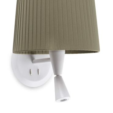 Faro Samba - wandverlichting met schakelaar - 21,5 x 19 x 17,3 cm - 3W LED incl. - groen en wit