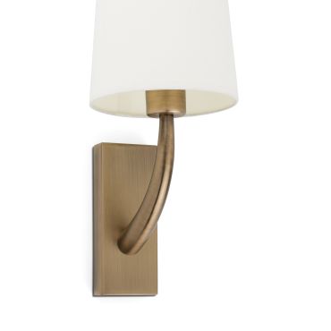 Faro Rem - wandverlichting - 16,5 x 21 x 47 cm - wit en oud goud