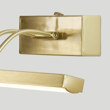 Searchlight Rhodes - wandverlichting - 41 x 18 cm - 9W LED incl. - satijn messing
