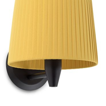 Faro Samba - wandverlichting - 21,5 x 19 x 17,3 cm - geel en zwart