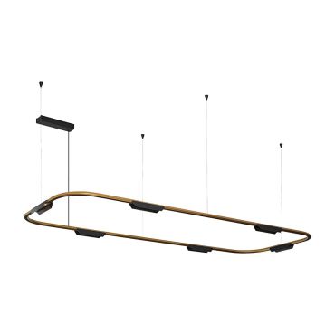 VK Lighting Core - hanglamp - 62,8 x 156,8 x 162,8 cm - 38W dimbare LED incl. - goud en zwart