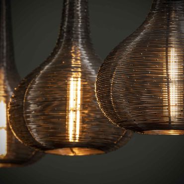 Vico Wire Cone - Hanglamp 3L - 115 x 26 x 150cm - zilver