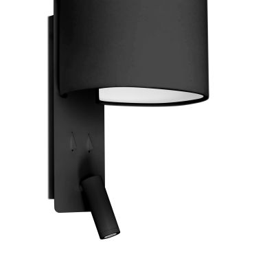 Faro Fold - wandverlichting met schakelaar - 20 x 22 x 30 cm - 3W LED incl. - mat zwart