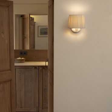 Faro Samba - wandverlichting - 21,5 x 19 x 17,3 cm - wit en beige