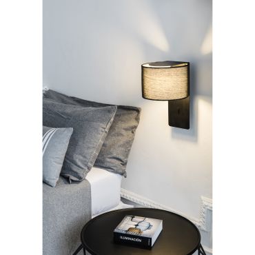 Faro Fold - wandverlichting met schakelaar - 20 x 22 x 30 cm - mat zwart