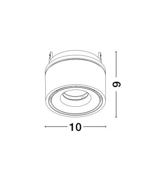 Nova Luce Universal - spot - Ø 10 x 9 cm - 13W LED incl. - zwart